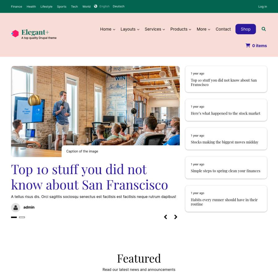 home page